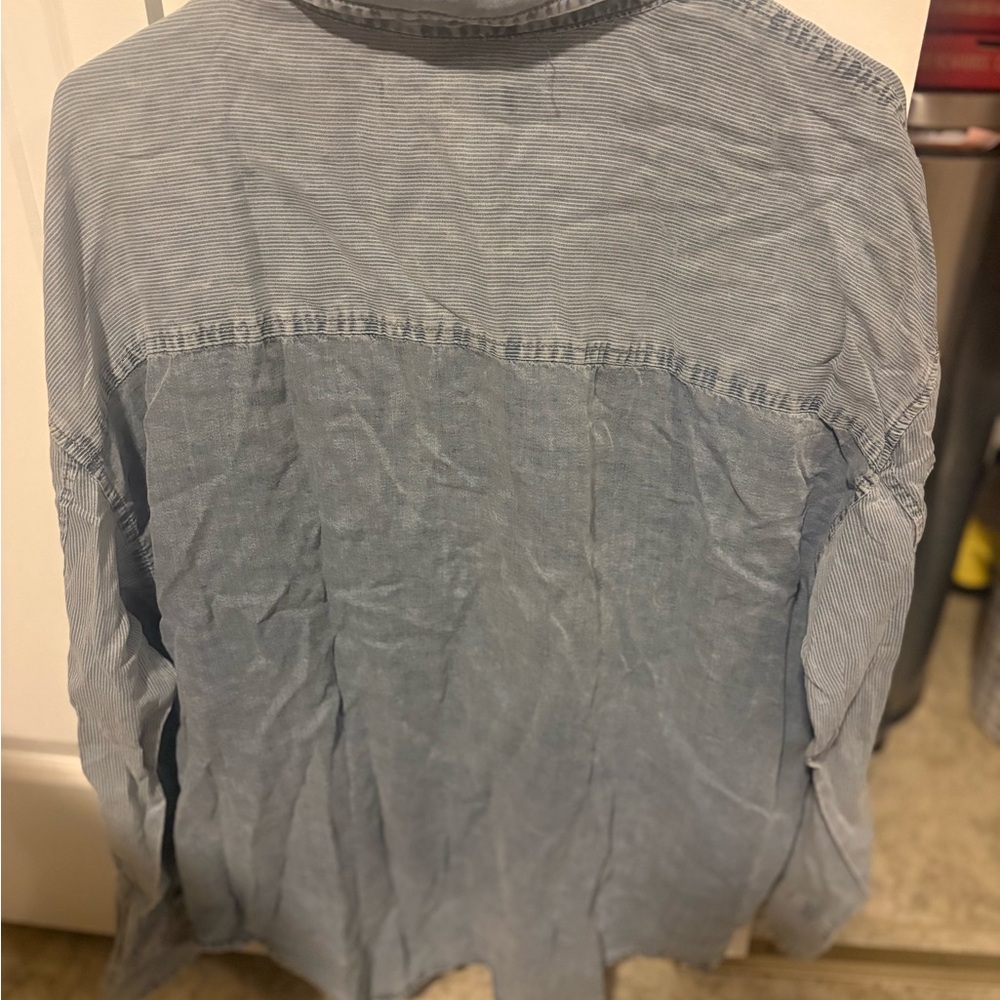 Thread & Supply Denim Blue Button Down Shirt - Picture 2 of 5